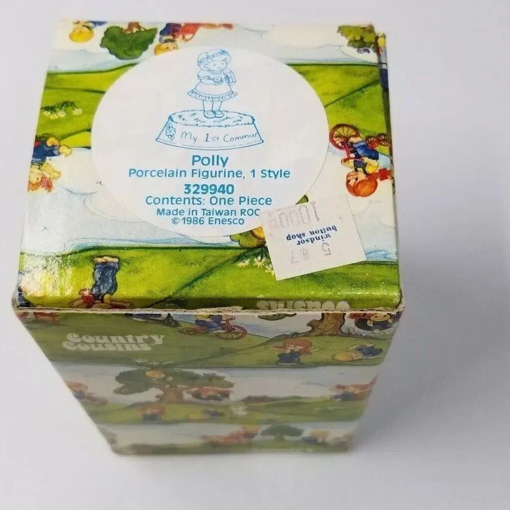 Vintage Enesco Polly First Communion Country Cousins Porcelain Figurine 329940